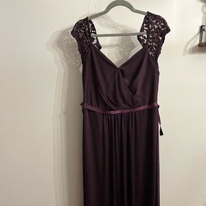 Plum David’s bridal bridesmaid dress